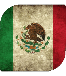 Flags America Mexico Square 