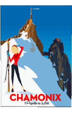Humor -  Fun Retro Posters - Places France Chamonix 