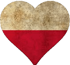 Drapeaux Europe Pologne Coeur 