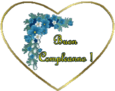 Messages Italien Buon Compleanno Floreale Fond Transparent 002 