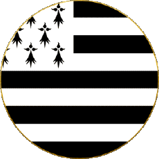 Bandiere Francia Regioni Bretagna Tondo 