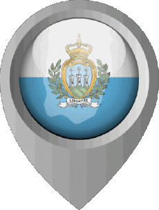 Banderas Europa San Marino Marcador de ubicación 