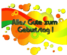 Messages German Alles Gute zum Geburtstag Zusammenfassung - geometrisch Transparent Background 009 