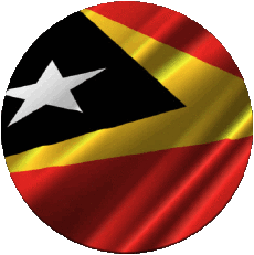 Drapeaux Asie Timor Oriental Rond 