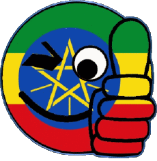 Drapeaux Afrique Ethiopie Smiley - OK 