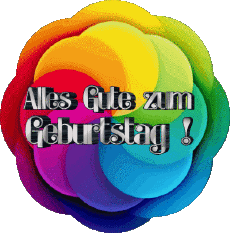 Messagi Tedesco Alles Gute zum Geburtstag Zusammenfassung - geometrisch Sfondo trasparente 006 