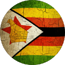Fahnen Afrika Zimbabwe Runde 