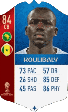 Multi Média Jeux Vidéo F I F A - Joueurs Cartes Sénégal Kalidou Koulibaly 