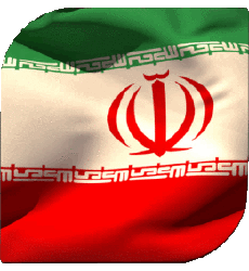 Bandiere Asia Iran Quadrato 