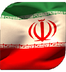 Drapeaux Asie Iran Carré 