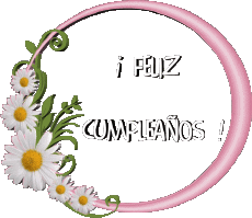 Mensajes Español Feliz Cumpleaños Floral 021 