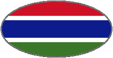 Flags Africa Gambia Oval 01 