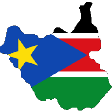 Bandiere Africa Sudan del sud Carta Geografica 