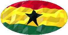 Banderas África Ghana Oval 