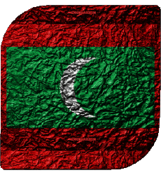 Flags Asia Maldives Square 