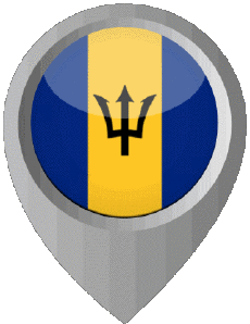 Fahnen Amerika Barbados Standort-Pin 