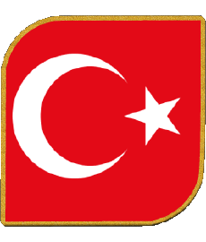 Flags Asia Turkey Square 