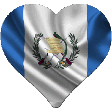 Flags America Guatemala Heart 