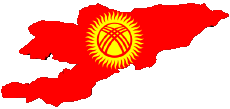 Banderas Asia Kirguizistán Mapa 