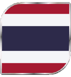 Bandiere Asia Thailandia Quadrato 