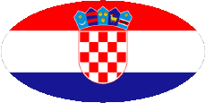 Flags Europe Croatia Oval 