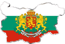 Flags Europe Bulgaria Map 