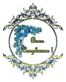Messages Italien Buon Compleanno Floreale Fond Transparent 002 