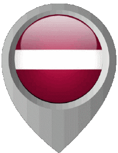 Flags Europe Latvia Location Pin 