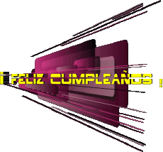 Mensajes Español Feliz Cumpleaños Abstracto - Geométrico Fondo transparente 020 