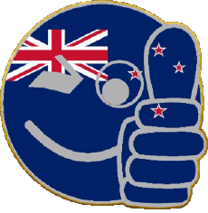 Banderas Oceanía Nueva Zelanda Smiley - OK 
