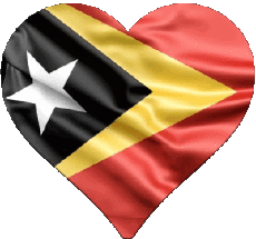 Fahnen Asien Osttimor Herz 