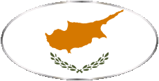Banderas Europa Chipre Oval 