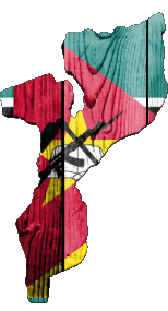 Bandiere Africa Mozambico Carta Geografica 