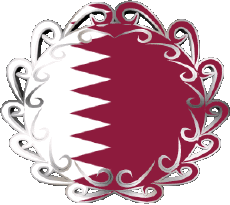 Drapeaux Asie Qatar Forme 