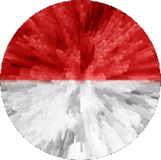 Drapeaux Asie Indonésie Rond 