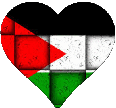 Flags Asia Palestine Heart 