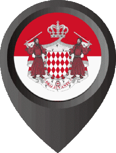 Flags Europe Monaco Location Pin 