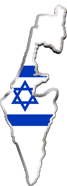 Fahnen Asien Israel Karte 