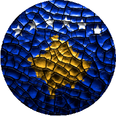 Flags Europe Kosovo Round 