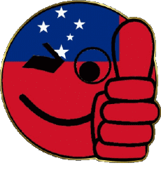 Banderas Oceanía Samoa Smiley - OK 
