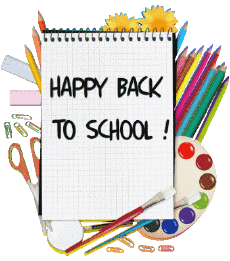 Nachrichten Englisch Happy Back to School Transparenter Hintergrund 001 