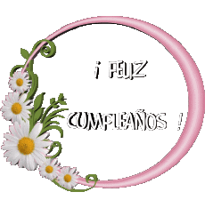 Mensajes Español Feliz Cumpleaños Floral Fondo transparente 021 