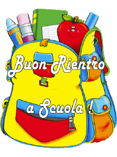 Nachrichten Italienisch Buon Rientro a Scuola Transparenter Hintergrund 005 