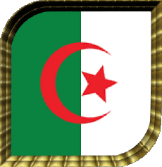 Bandiere Africa Algeria Quadrato 