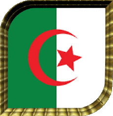 Drapeaux Afrique Algérie Carré 