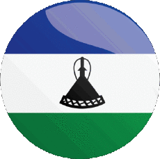 Flags Africa Lesotho Round 