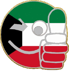 Fahnen Asien Kuwait Smiley - OK 