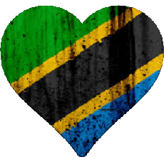 Flags Africa Tanzania Coeur 