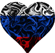 Banderas Europa Rusia Corazón 