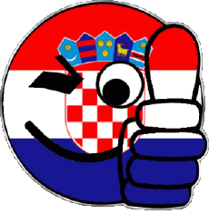 Fahnen Europa Kroatien Smiley - OK 